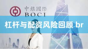 杠杆与配资风险回顾 br